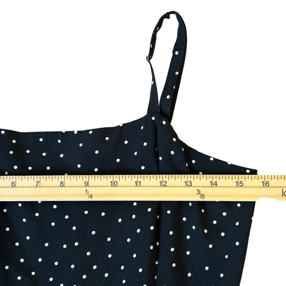 GAP Black and White Polka Dot Maxi Dress Fall Casual Layering Seasonal Medium - Picture 2 of 7